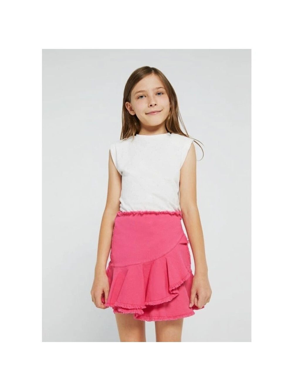 Size 10 Girls Mayoral Bright Pink Ruffle Skirt for Kids